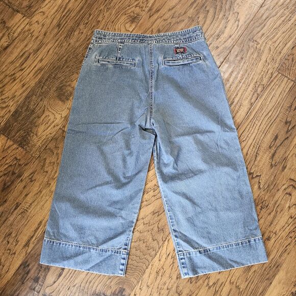 Lauren Ralph Lauren Womens Size 10 Wide Leg Denim Jeans Capri Rope Tie Calypso - Picture 4 of 7